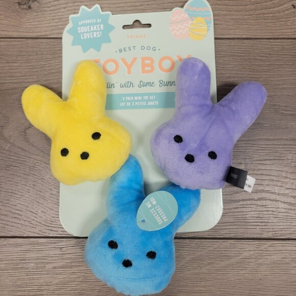 Chillin' with Some Bunnies Squeak Dog Toy Set, X-Small, Pack of 3 - Picture 3 of 4